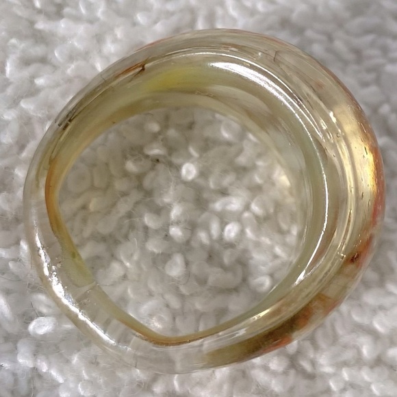 Vintage Art Glass Handmade Multicolour Band Ring - Picture 9 of 12